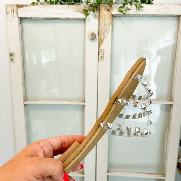 Clear Studded Sandals - Picture 4 of 7